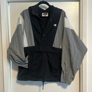 EUC: Champion  Nylon Hoodie Windbreaker Size M